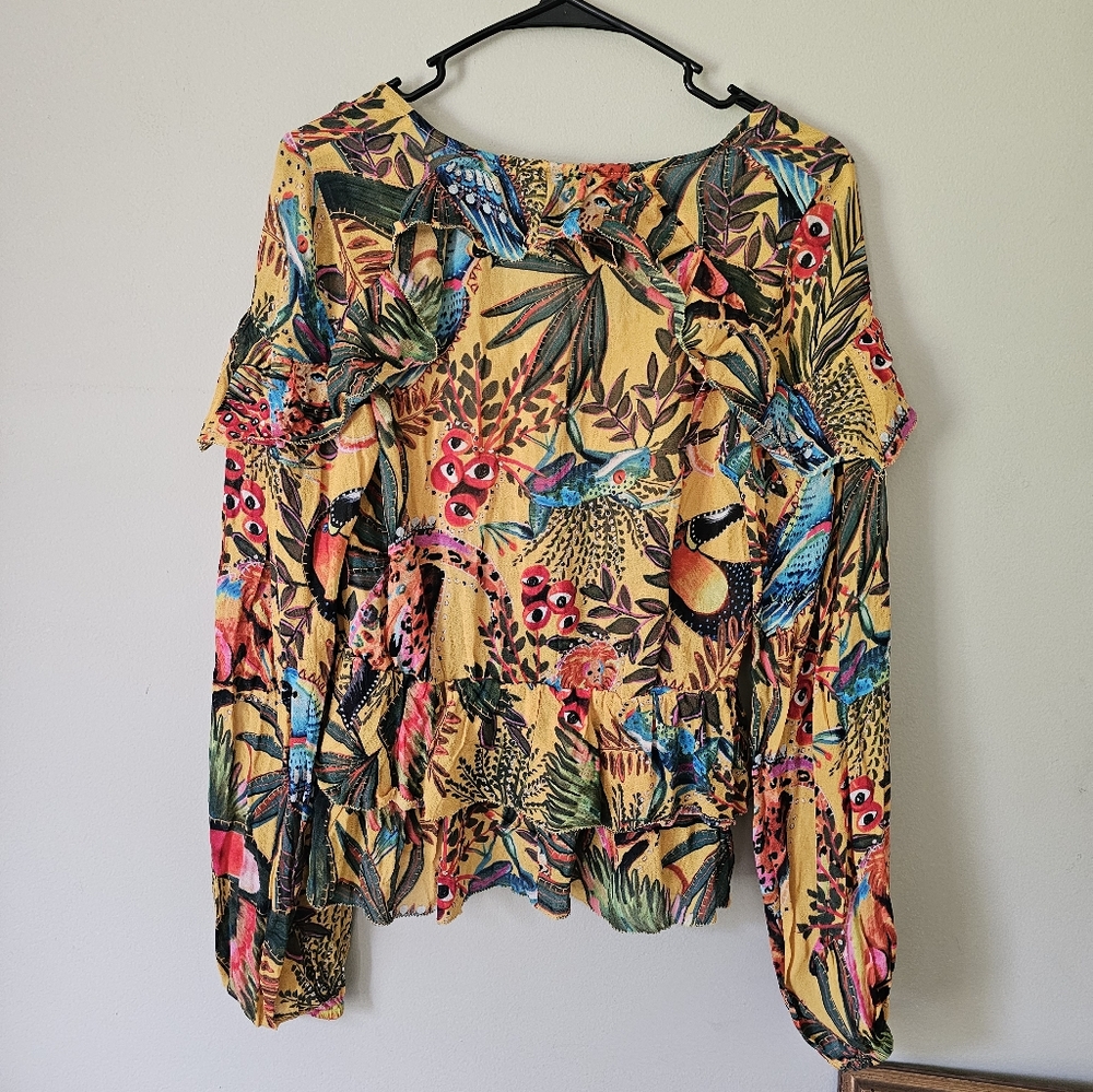 FARM Rio Multicolor Tropical Print Blouse - Picture 9 of 9